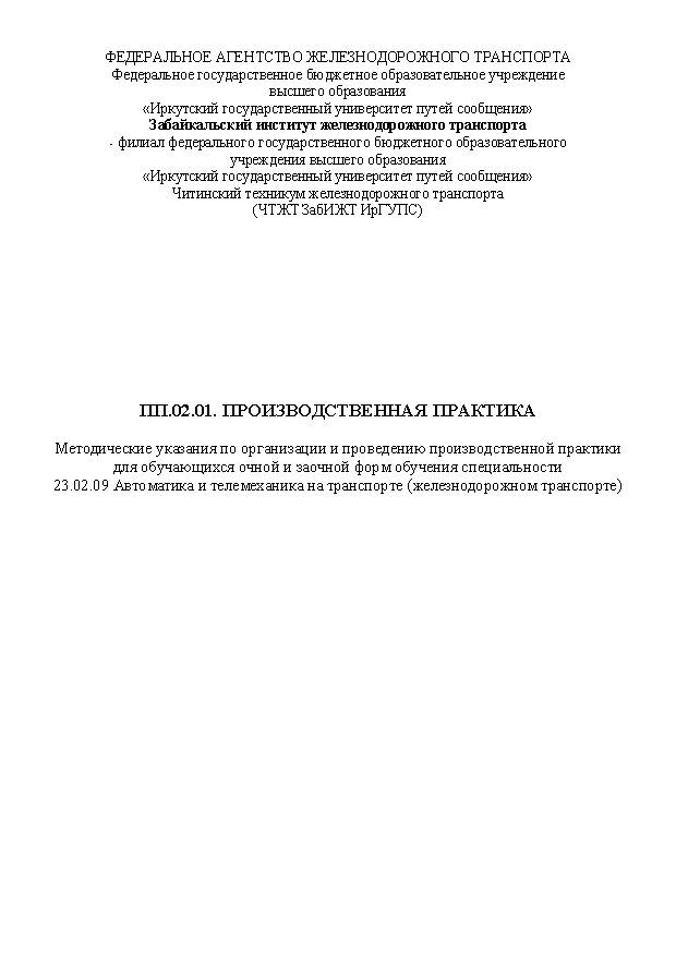 ПП.02.01. Производственная практика (СПО)