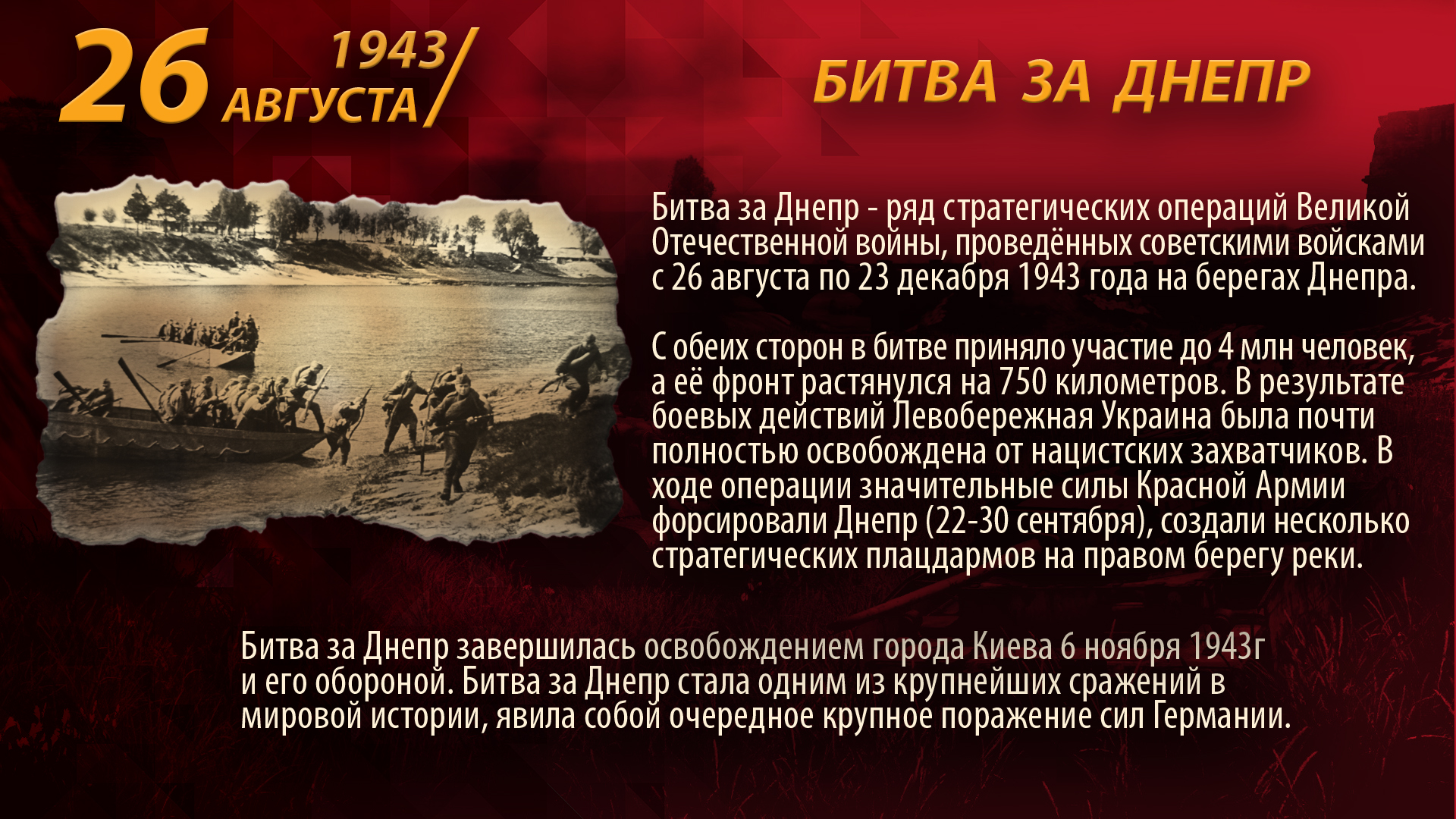 Вехи Великой Отечественной войны 1941-1945